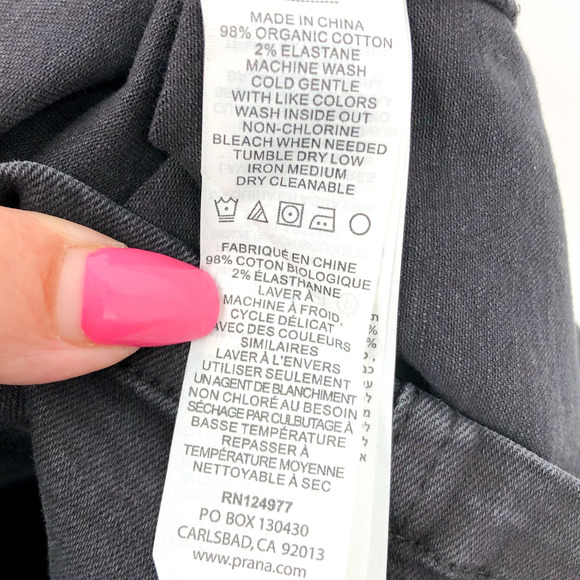 PRANA Women's Broadway Denim Pencil Skirt Size 2 Black Onyx Organic Stretch NWT - Picture 9 of 10